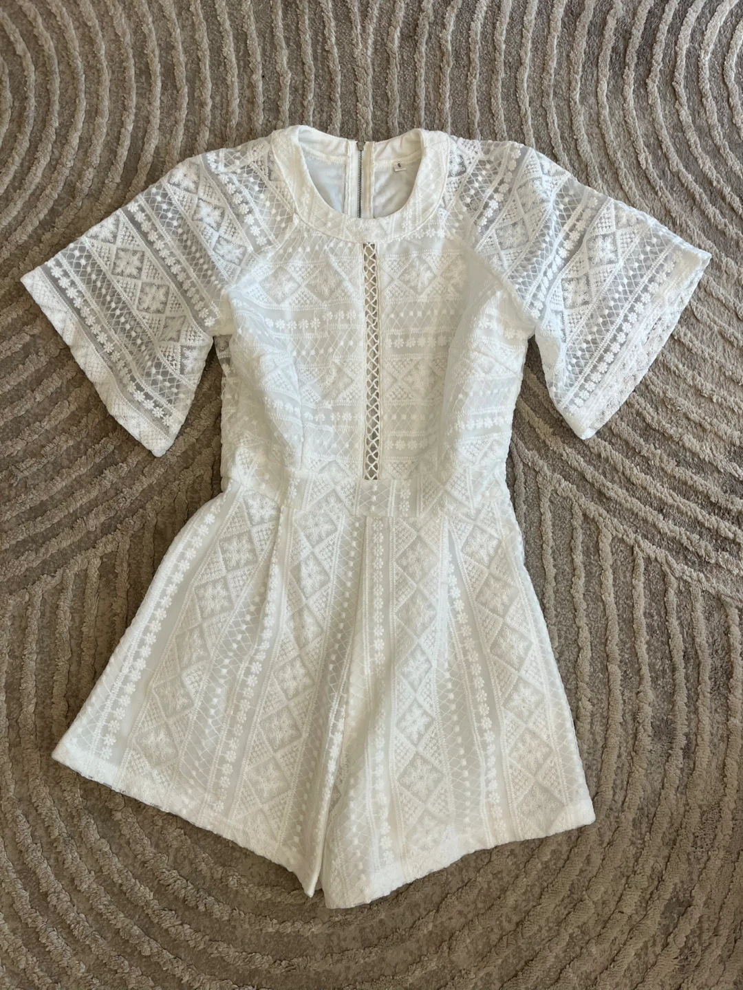 White Lace Romper NEW XS-S