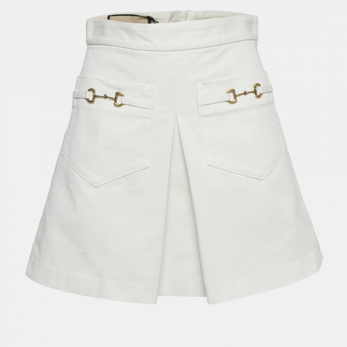GG White Denim Skirt small