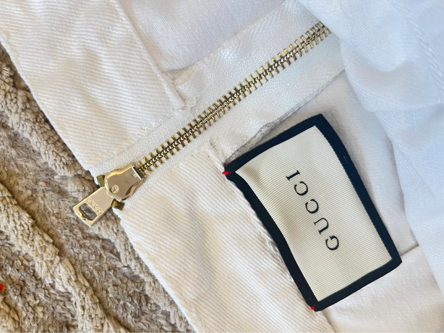GG White Denim Skirt small - photo 3