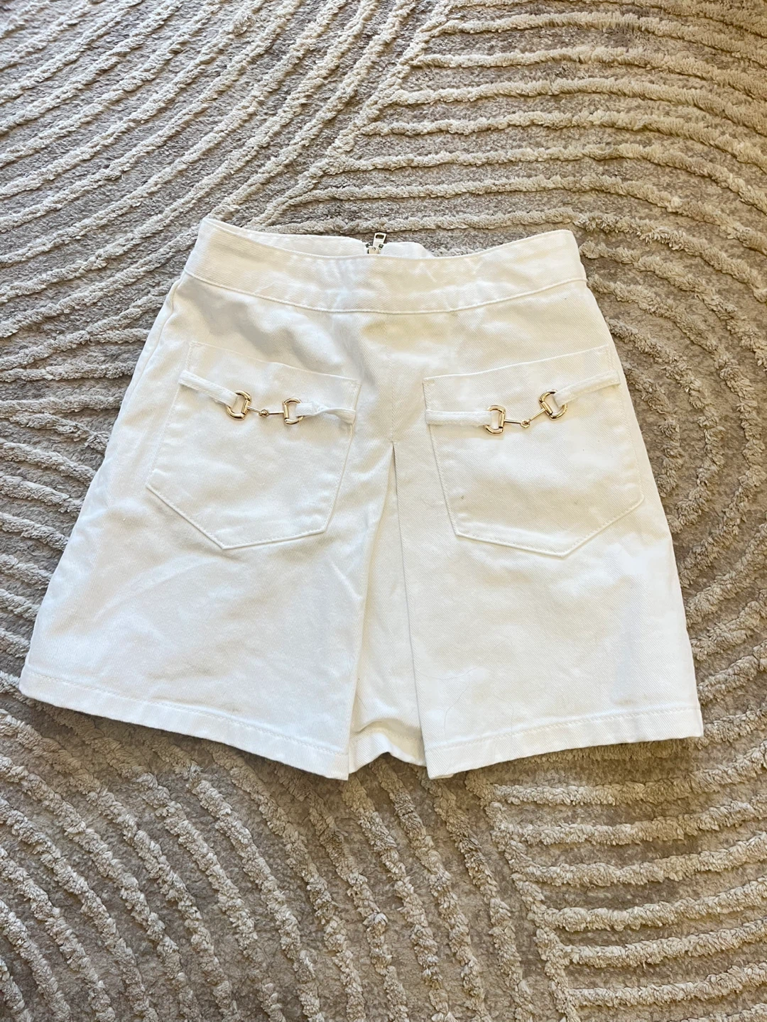GG White Denim Skirt small - photo 2