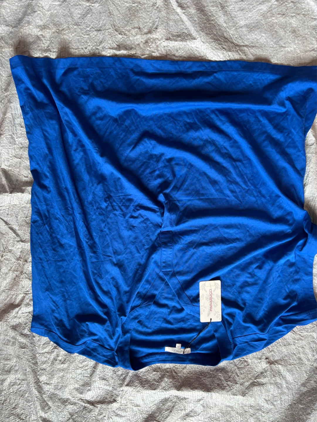 Ladies Parasuco Blue 3X Rayon Blend V-Neck T-Shirt