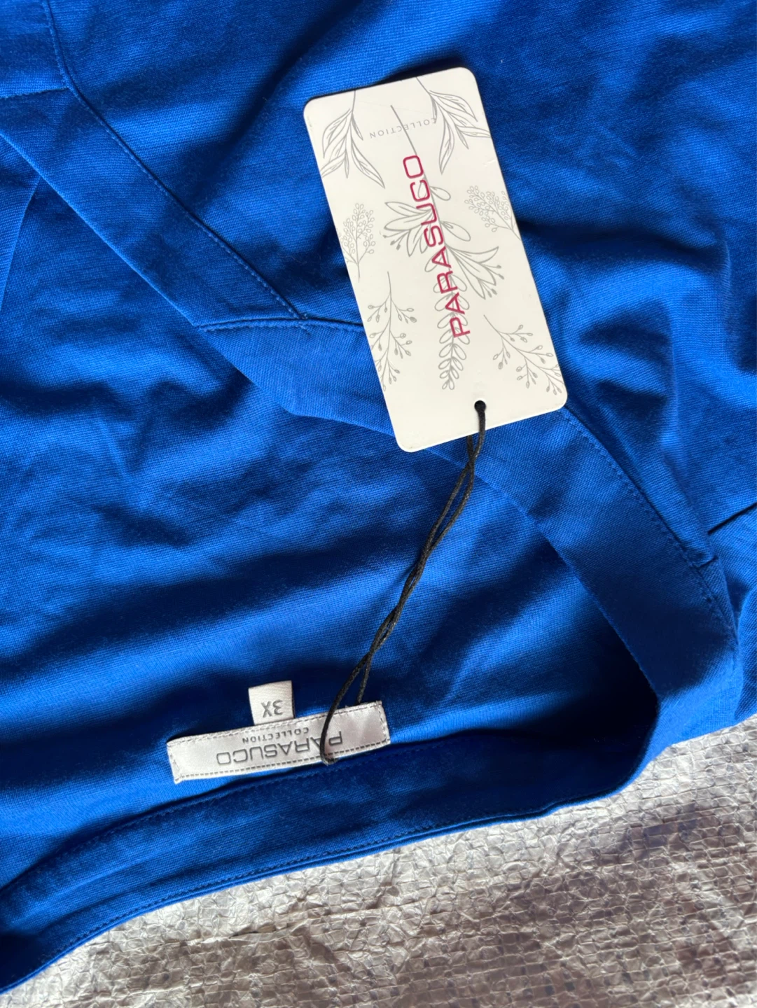 Ladies Parasuco Blue 3X Rayon Blend V-Neck T-Shirt - photo 2