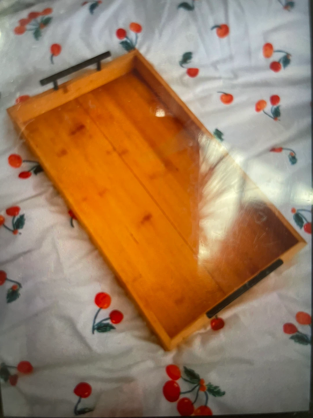 Wooden Serving Tray with Handles