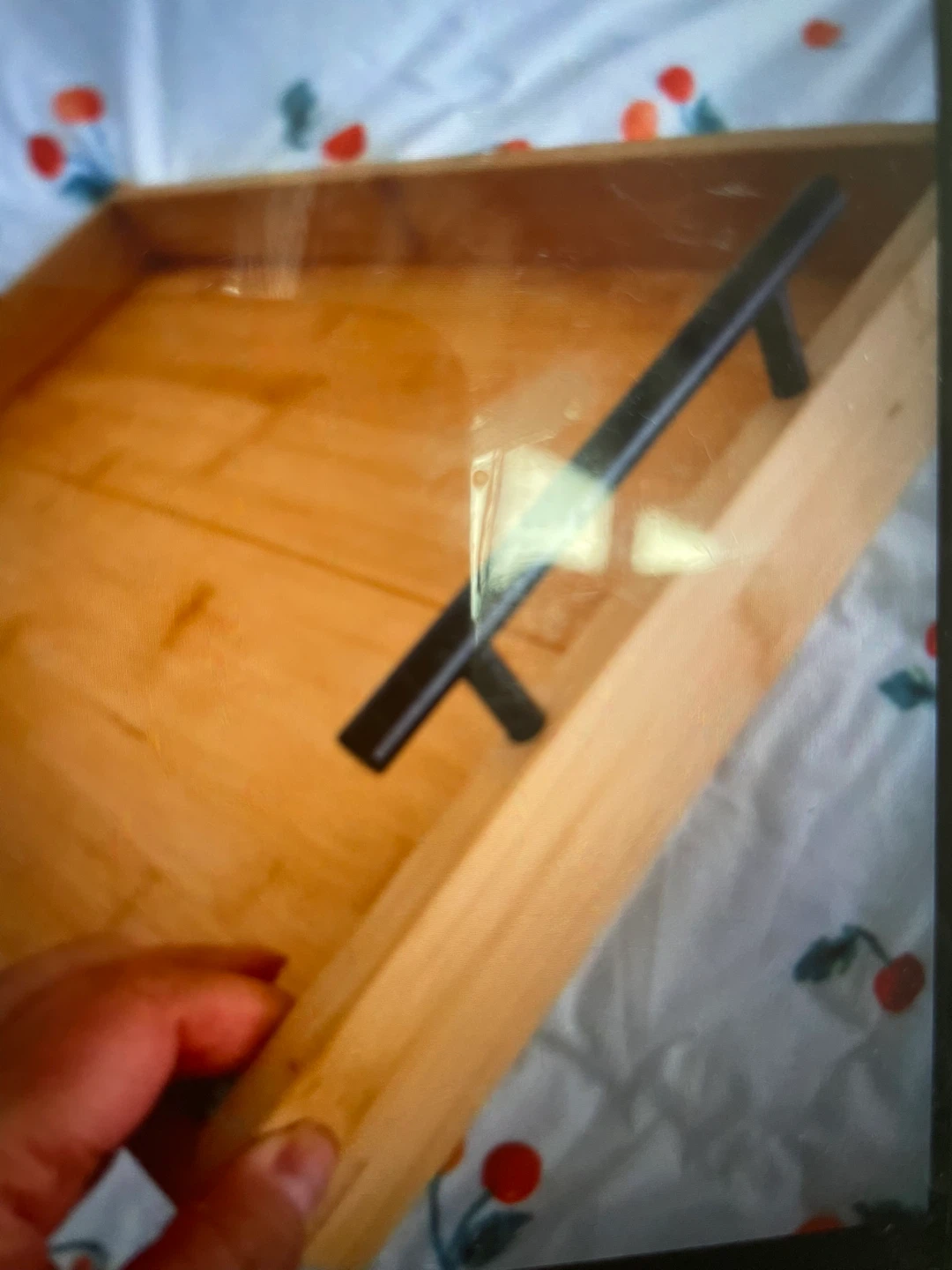 Wooden Serving Tray with Handles - photo 2