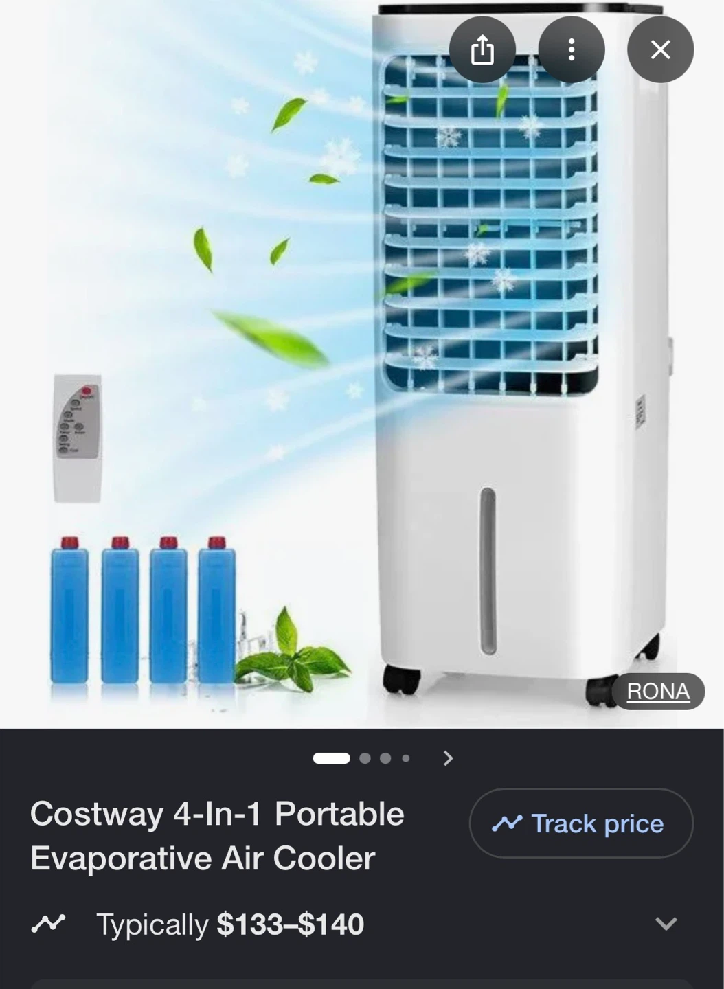 Costway 4-In-1 Portable Evaporative Air Cooler - photo 3