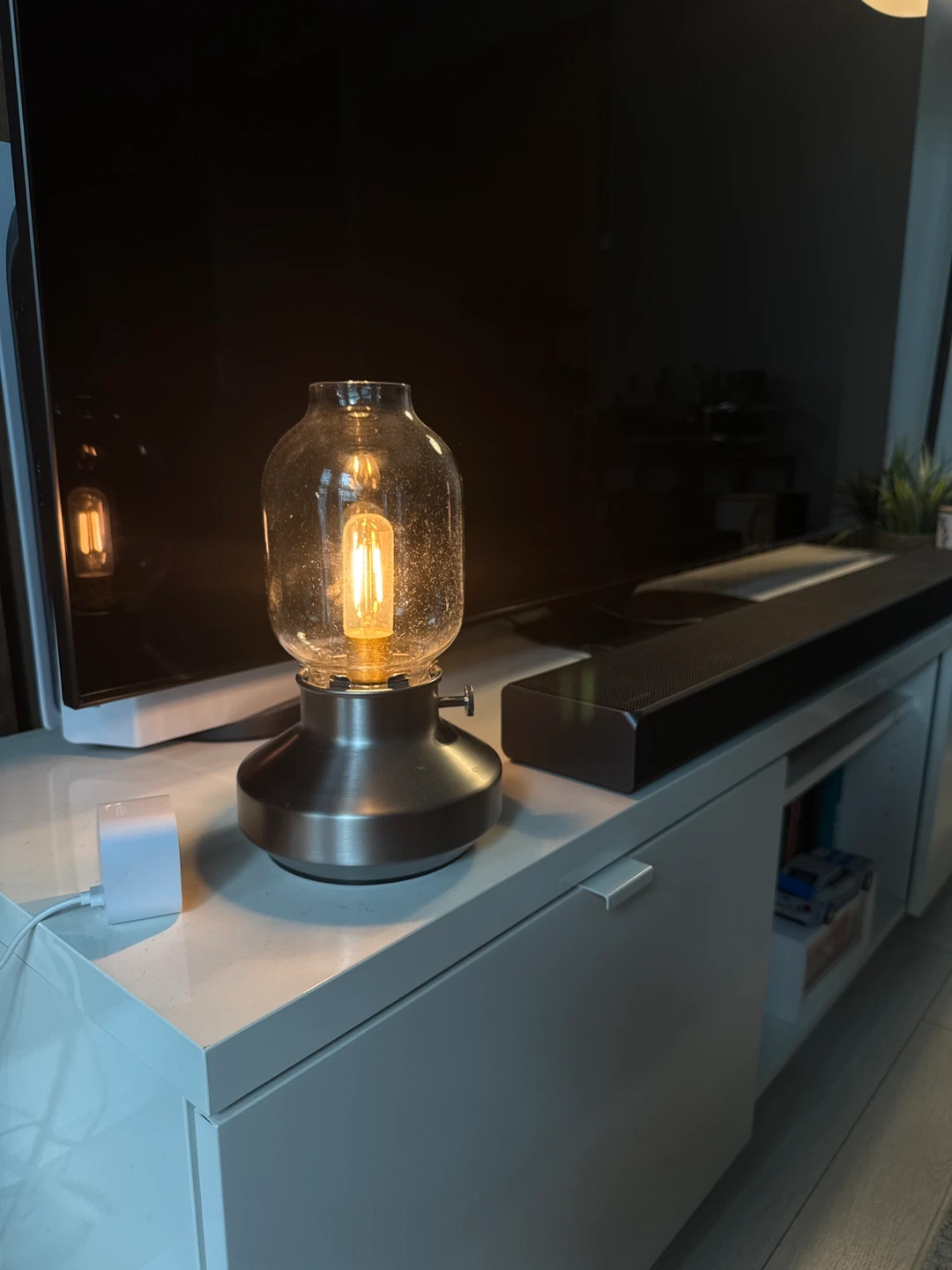 IKEA Glass dimmable lamp with Edison Bulb - photo 2