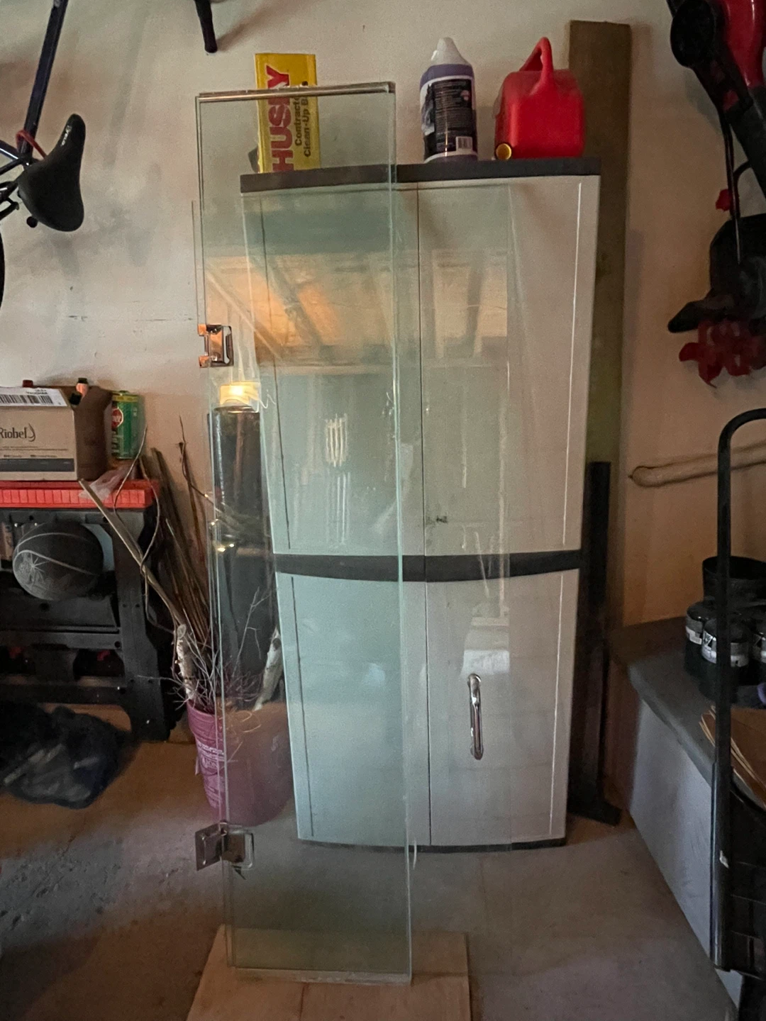 Glass Shower Door Panel with Hinges - free