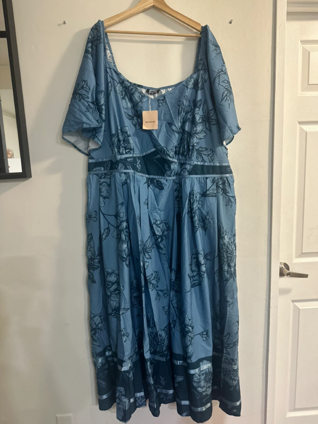BloomChic Blue Floral Maxi Dress