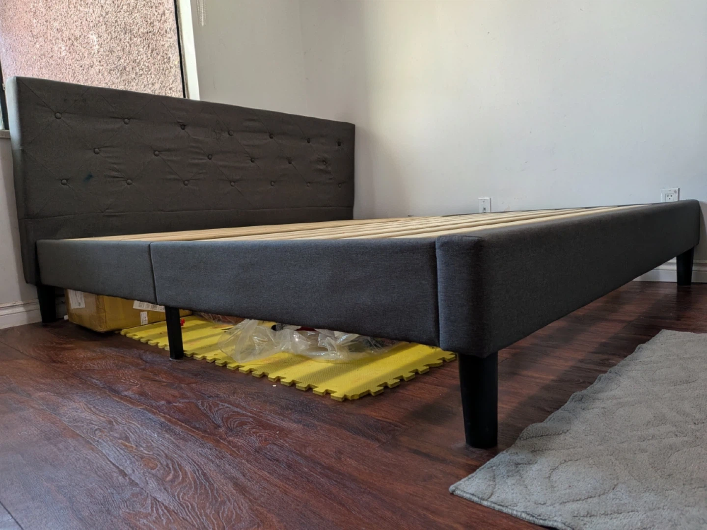 Zinus King Bed Frame - Shalini Upholstered Platform Bed Frame