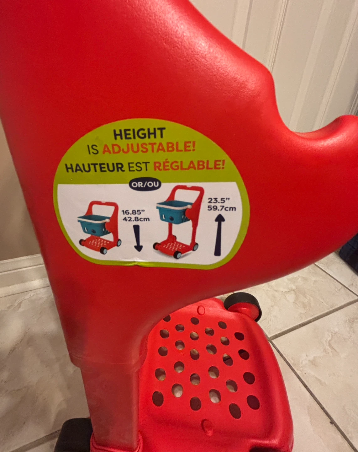 Beautiful Red Play Shopping Cart (with Lights & Music) - photo 3