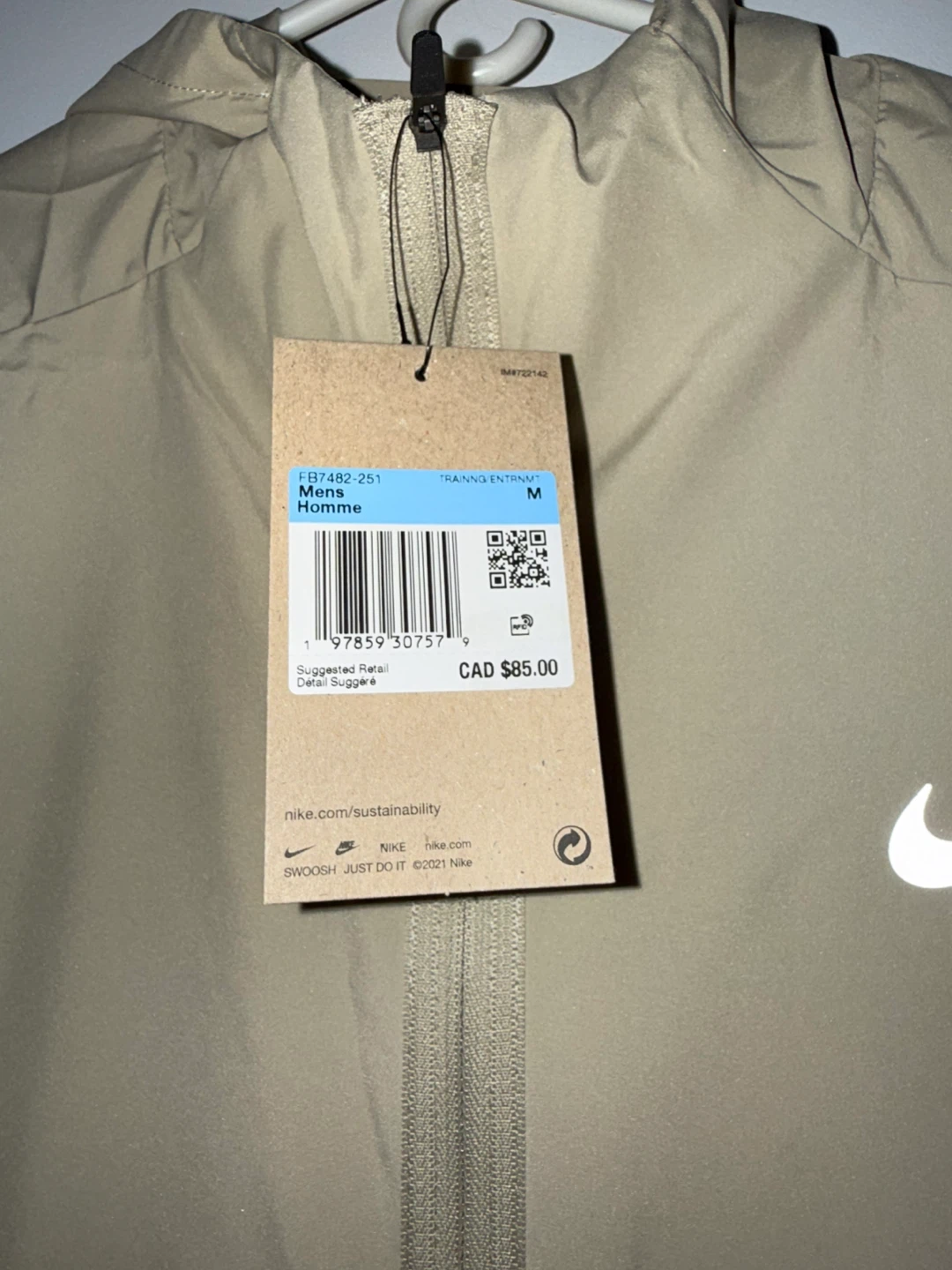 Nike Men's Form Dri-FIT Hooded Jacket - Size M - photo 3