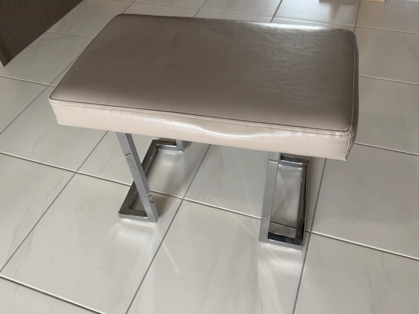 Modern Faux Leather Ottoman Bench