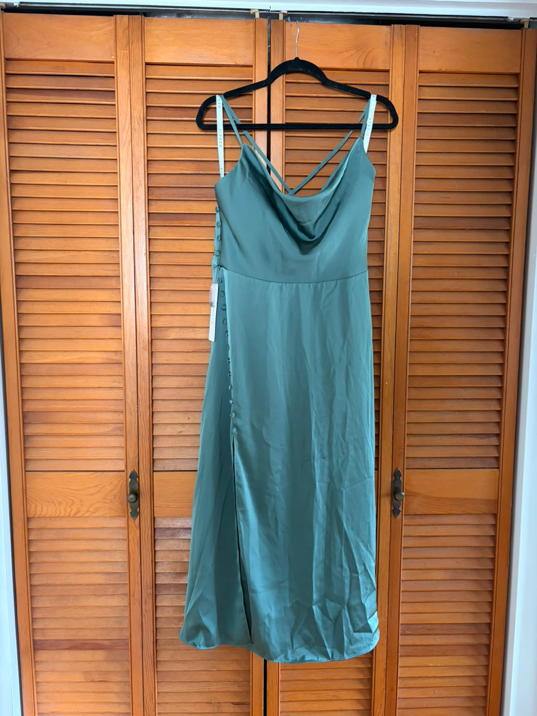 Azazie Sage Green Maxi Dress