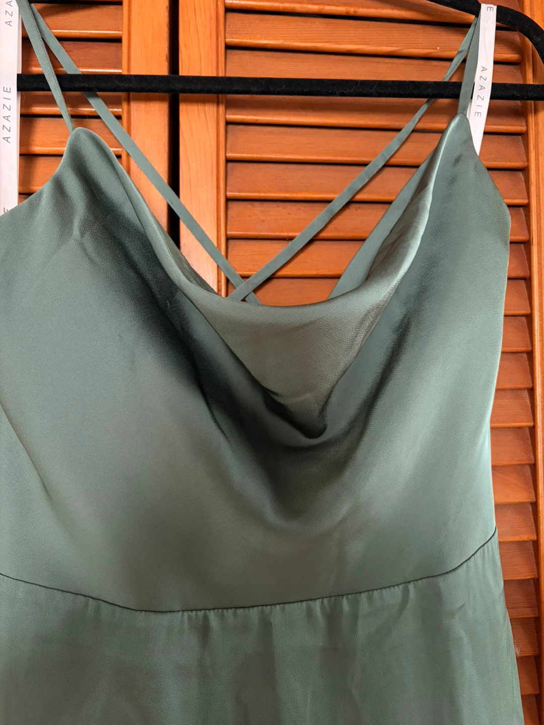 Azazie Sage Green Maxi Dress - photo 5
