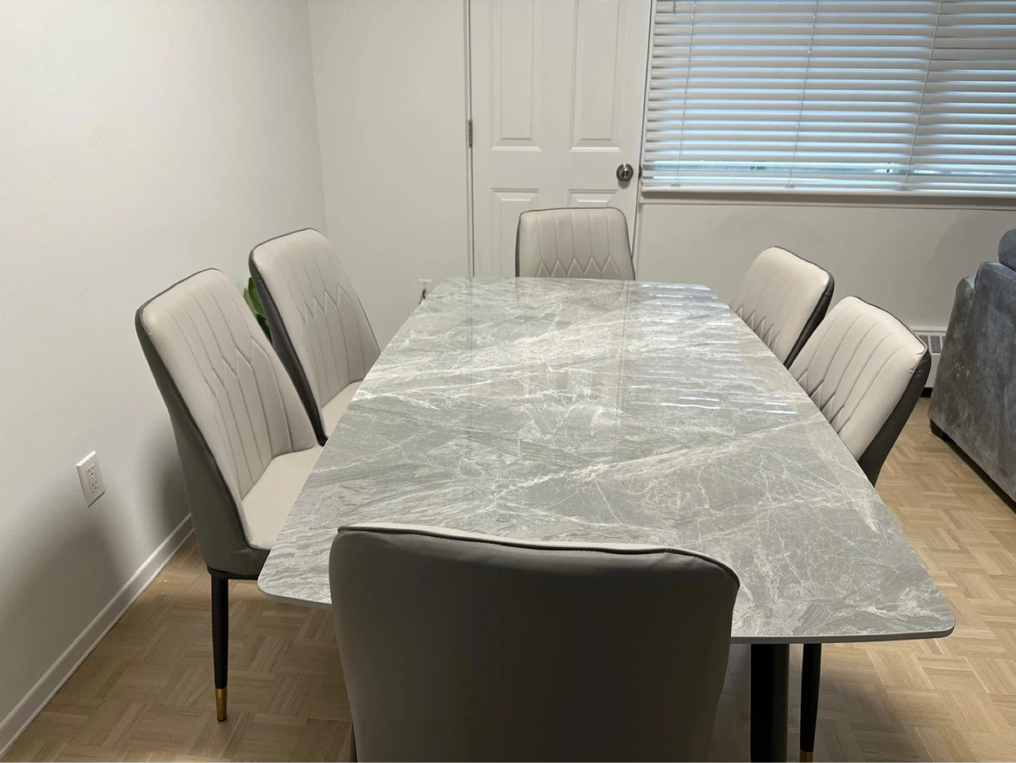 Modern Marble Dining Table Set with 6 Chairs - photo 4