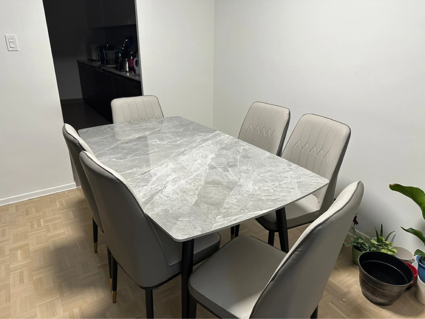 Modern Marble Dining Table Set with 6 Chairs - photo 5