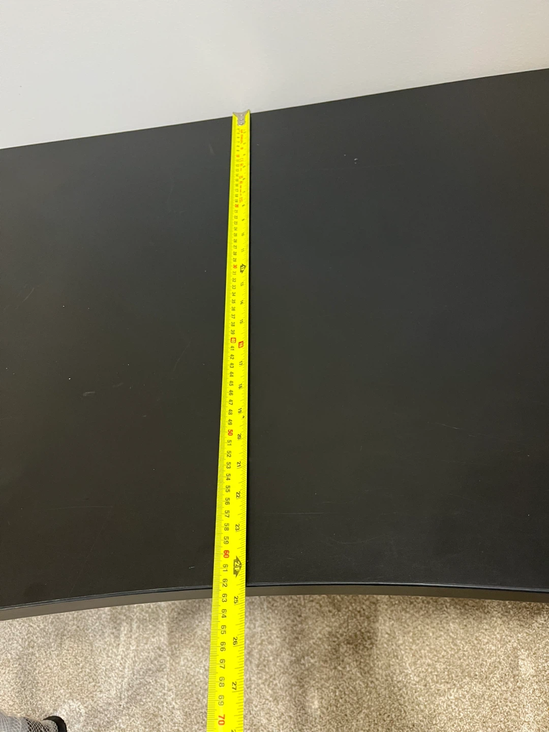 Black Compact Desk with Cable Hole - photo 5