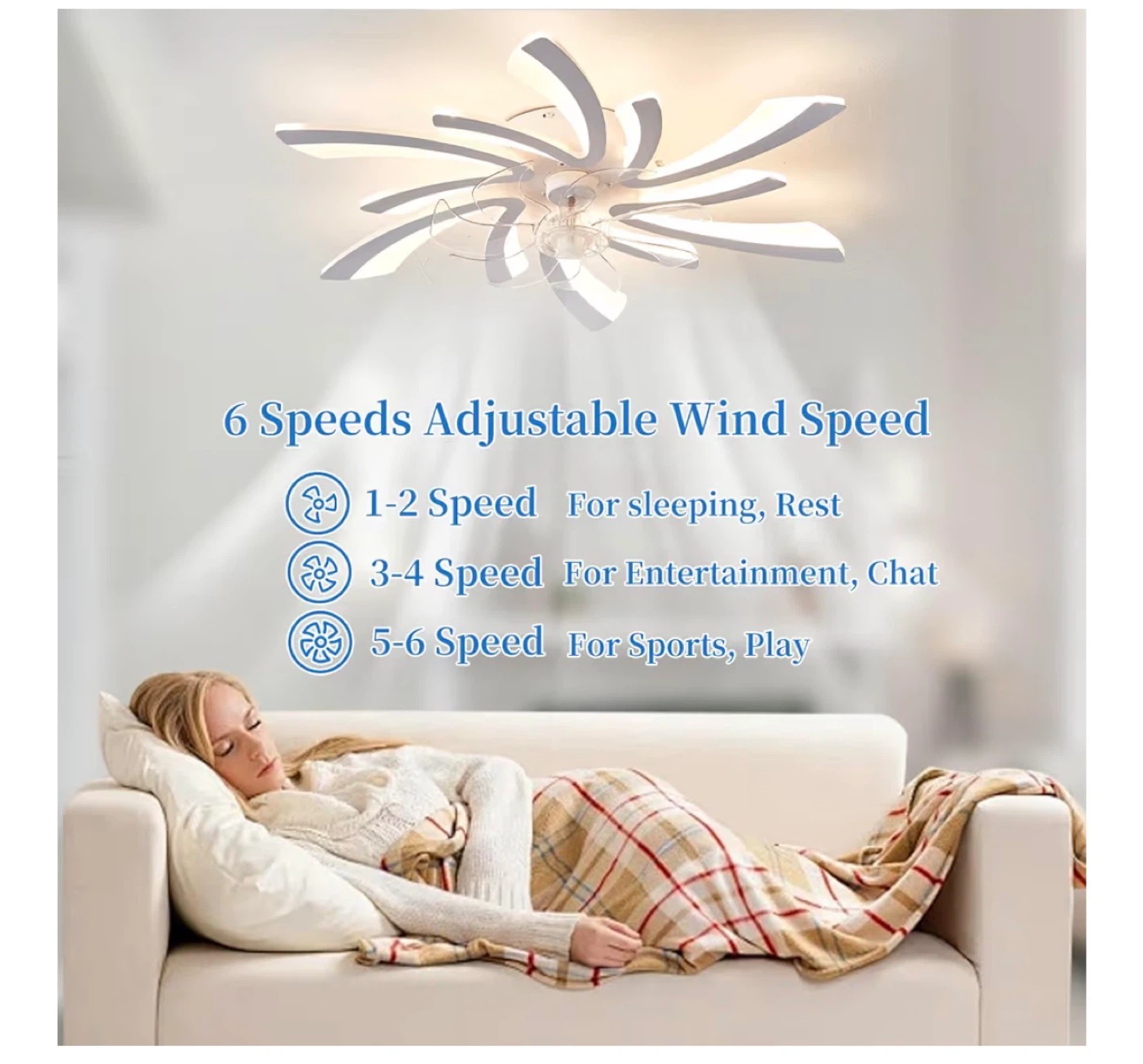 TATANE 78cm Reversible Ceiling Fan With Light F90 - photo 5