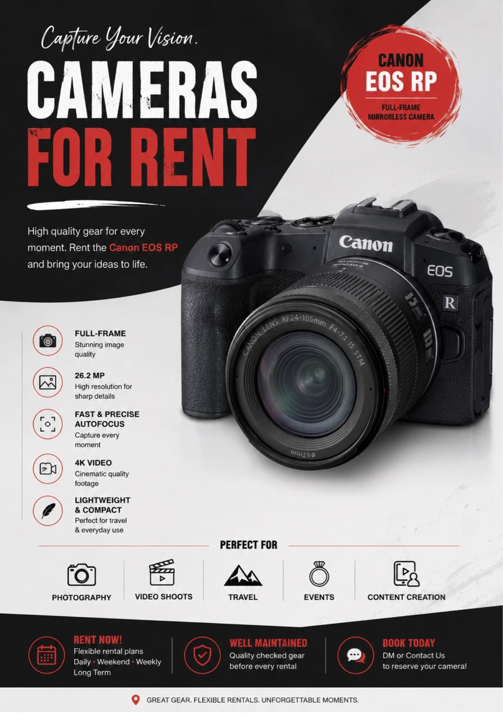 Canon EOS RP Full-Frame for Rent
