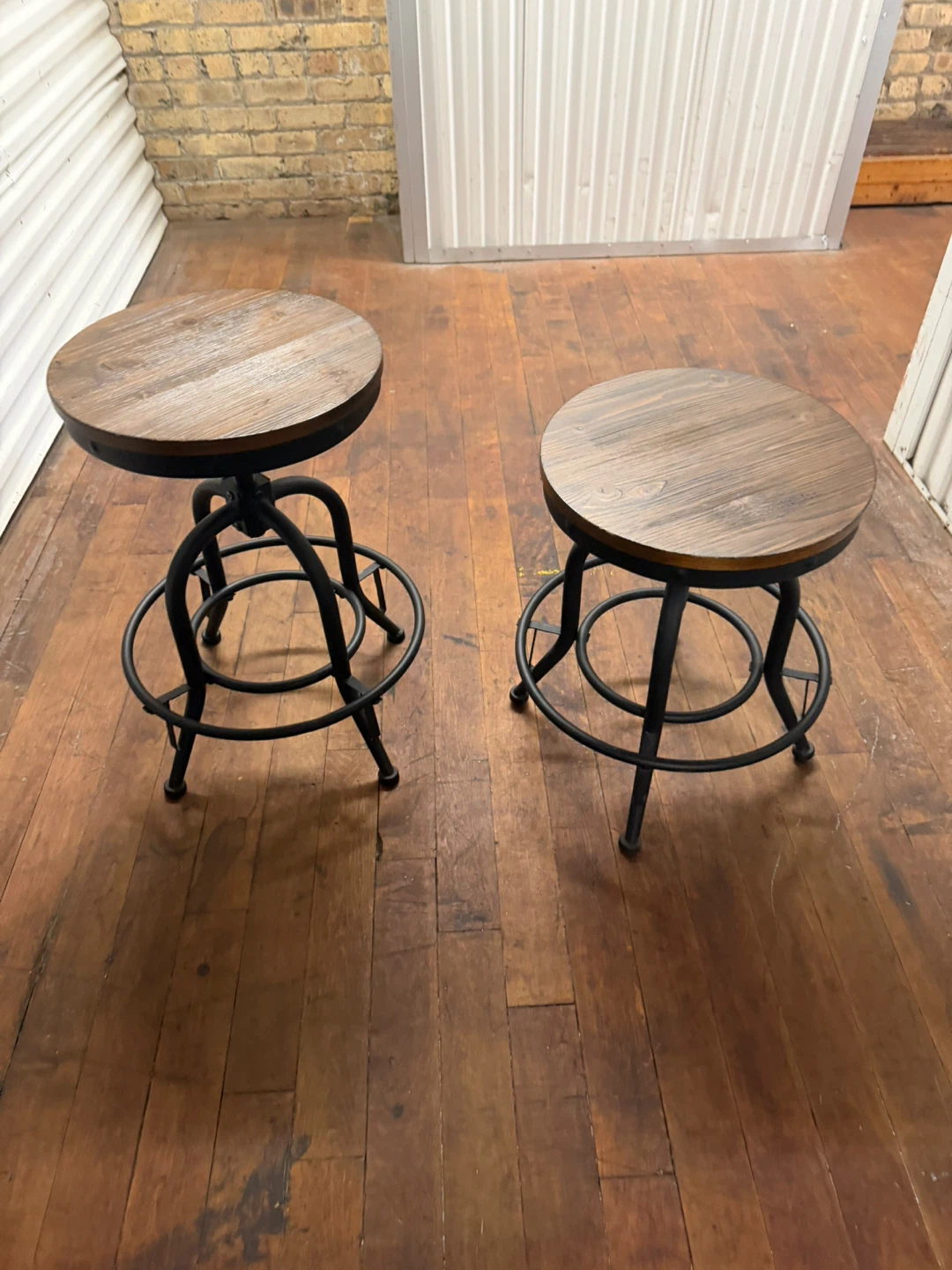 Industrial Bar Stools (Set of 2)