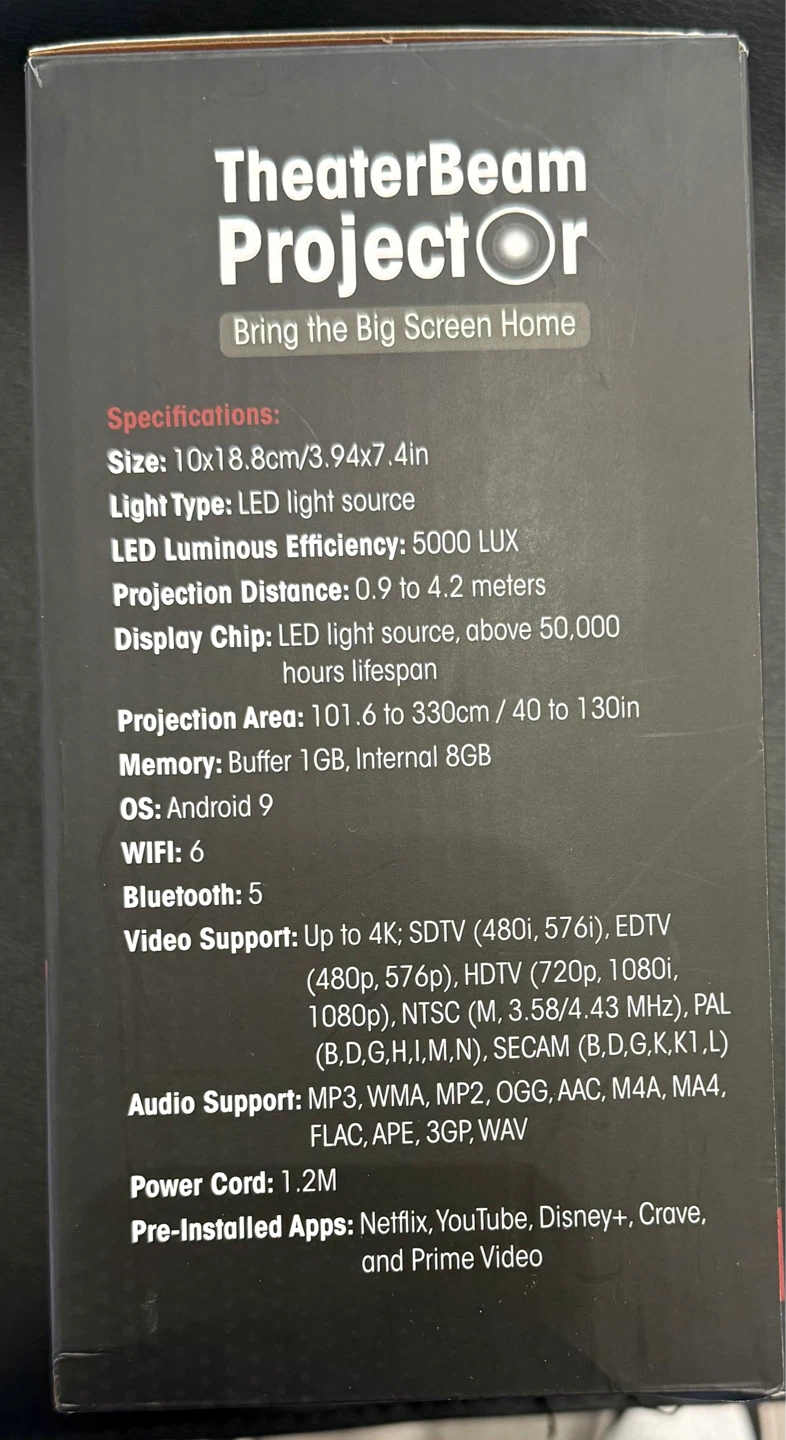 TheaterBeam Projector - photo 2