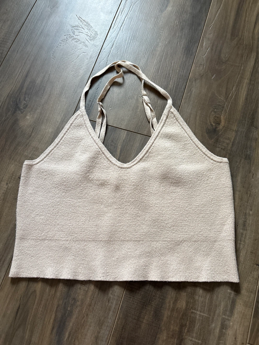 Abercrombie & Fitch Knit Tank Top - Beige - Size S