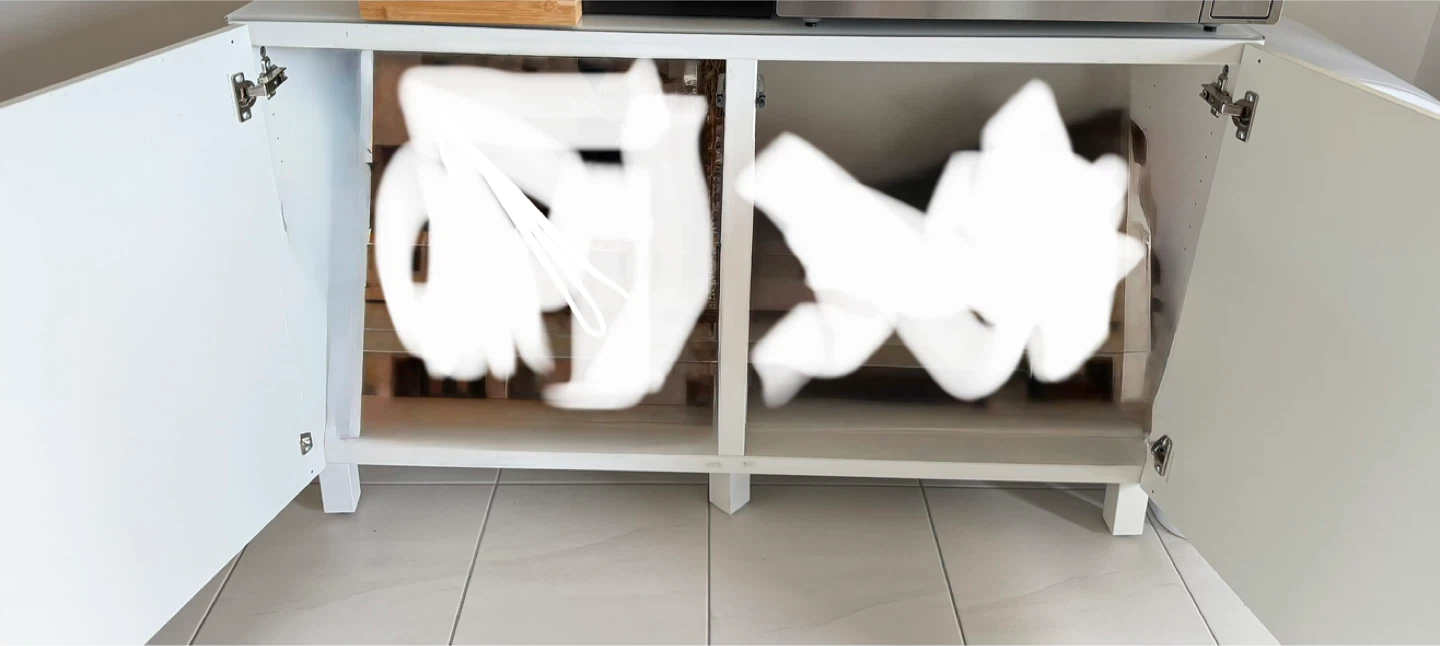IKEA beats White Storage Cabinet with Doors and glass top - photo 3