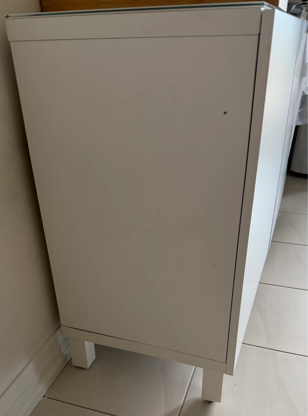 IKEA beats White Storage Cabinet with Doors and glass top - photo 2