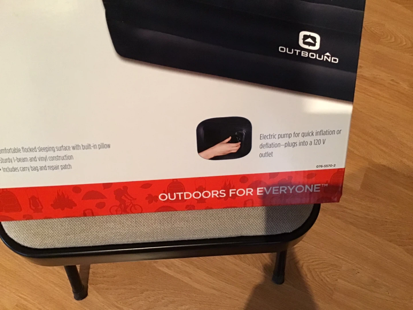Outbound Queen Double-High Air Bed with Built-In Pump - photo 3