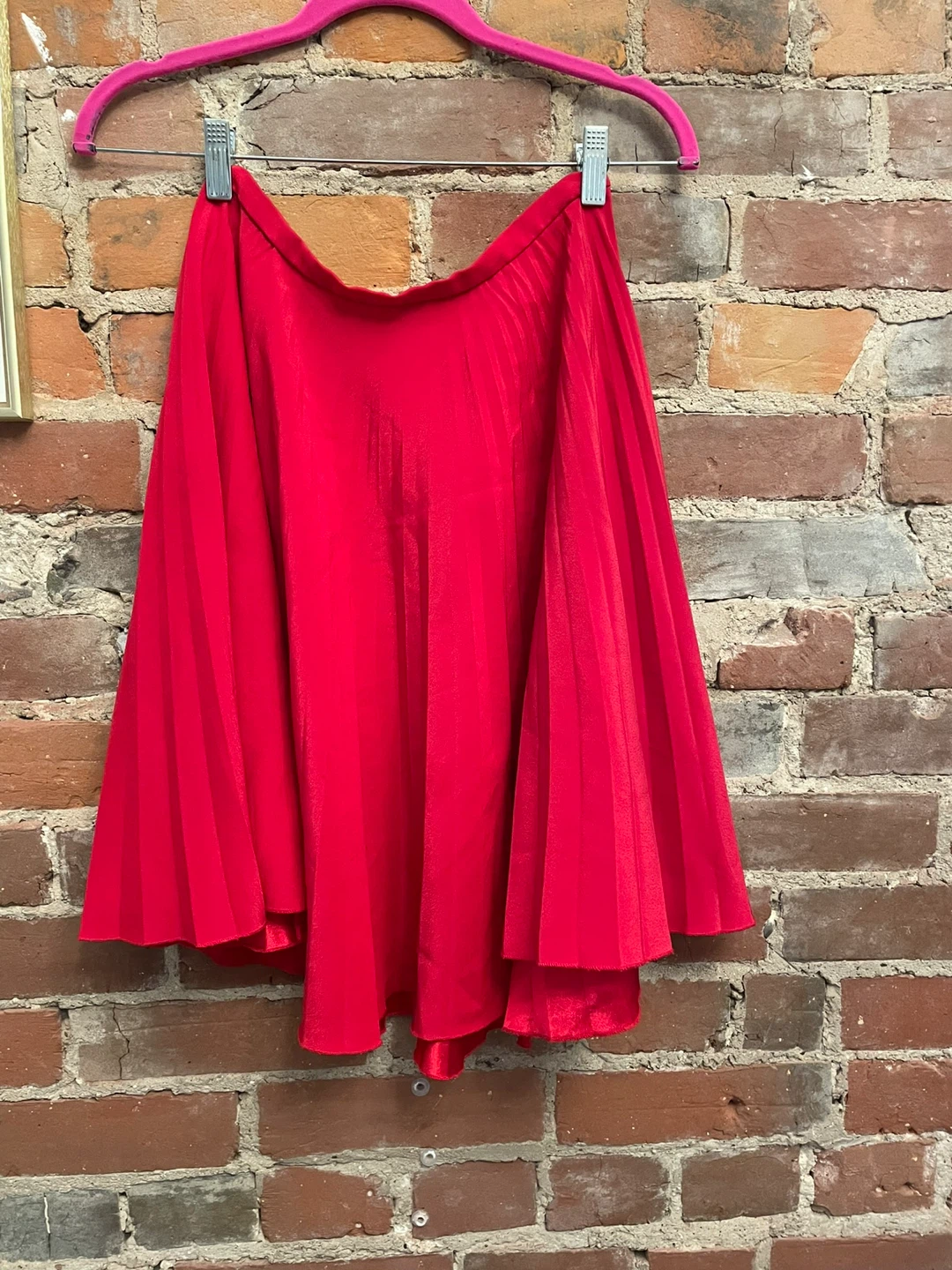 Red Pleated Skirt size 2