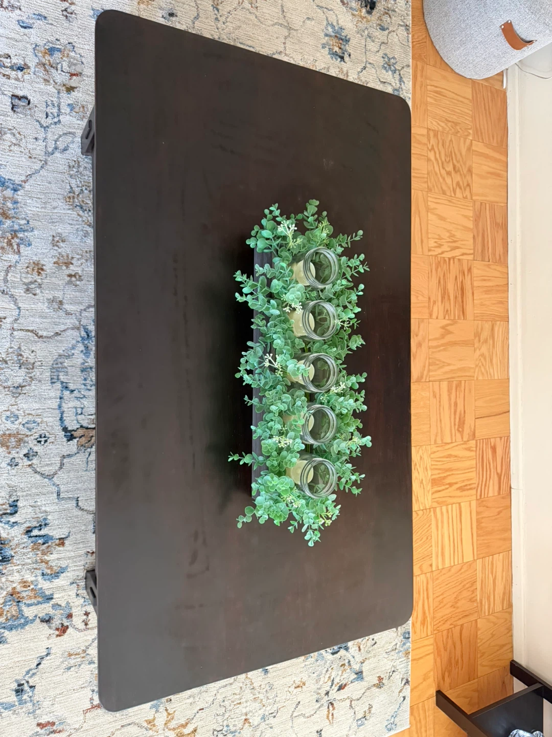 Dark Brown Wood Coffee Table - photo 2