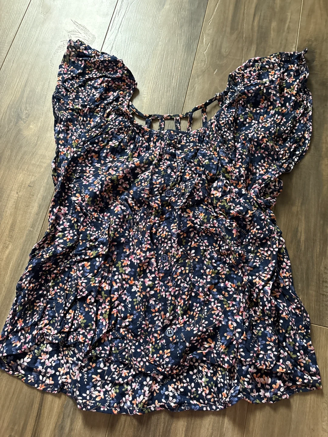 Blue Floral Top