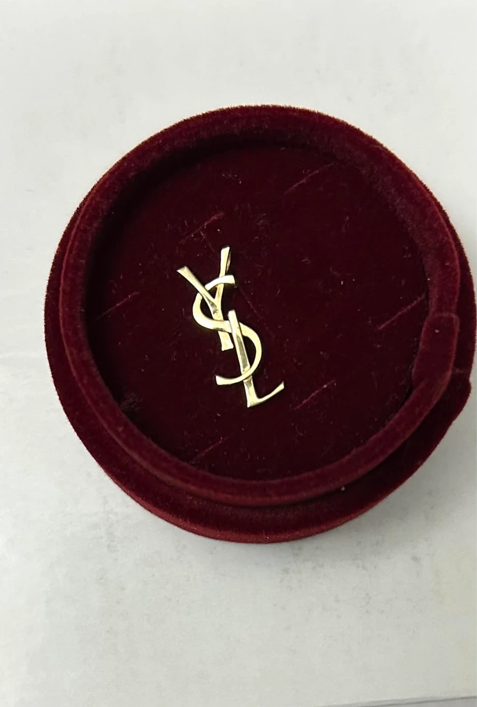 BRAND New: 18k Solid Ygold YSL  Pendant
