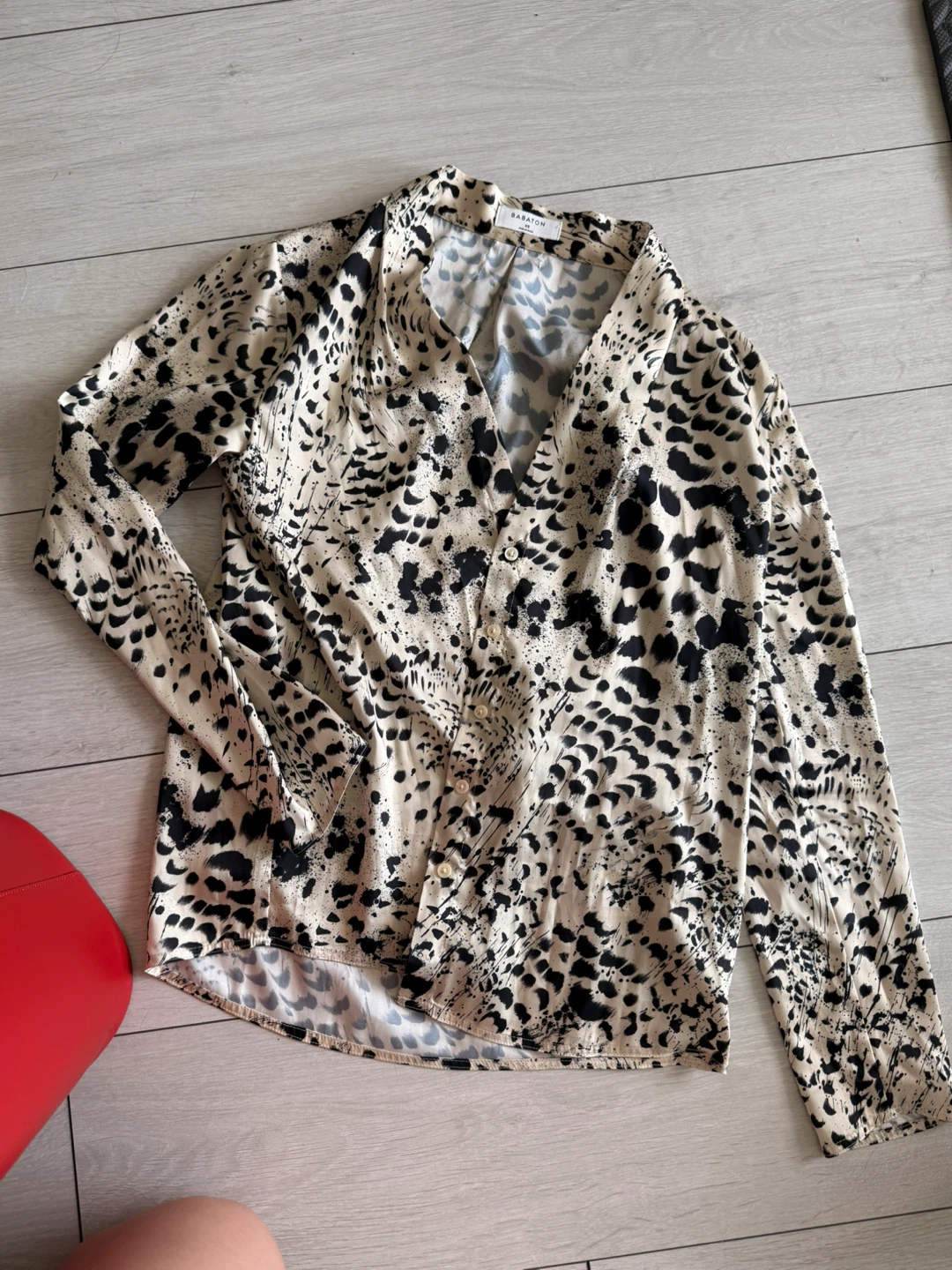 Babaton Animal Print Blouse - XS