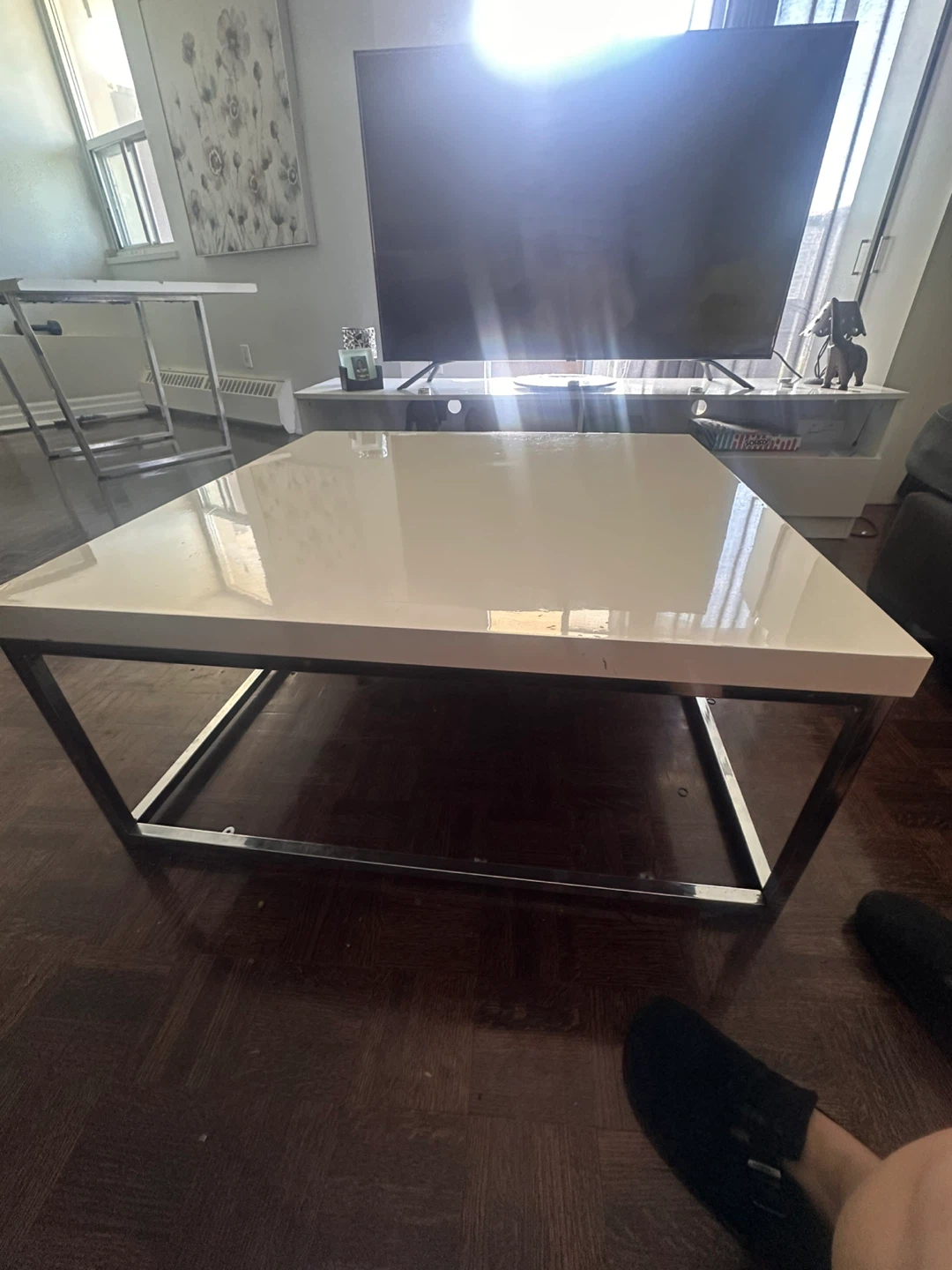 Modern White Square Coffee Table