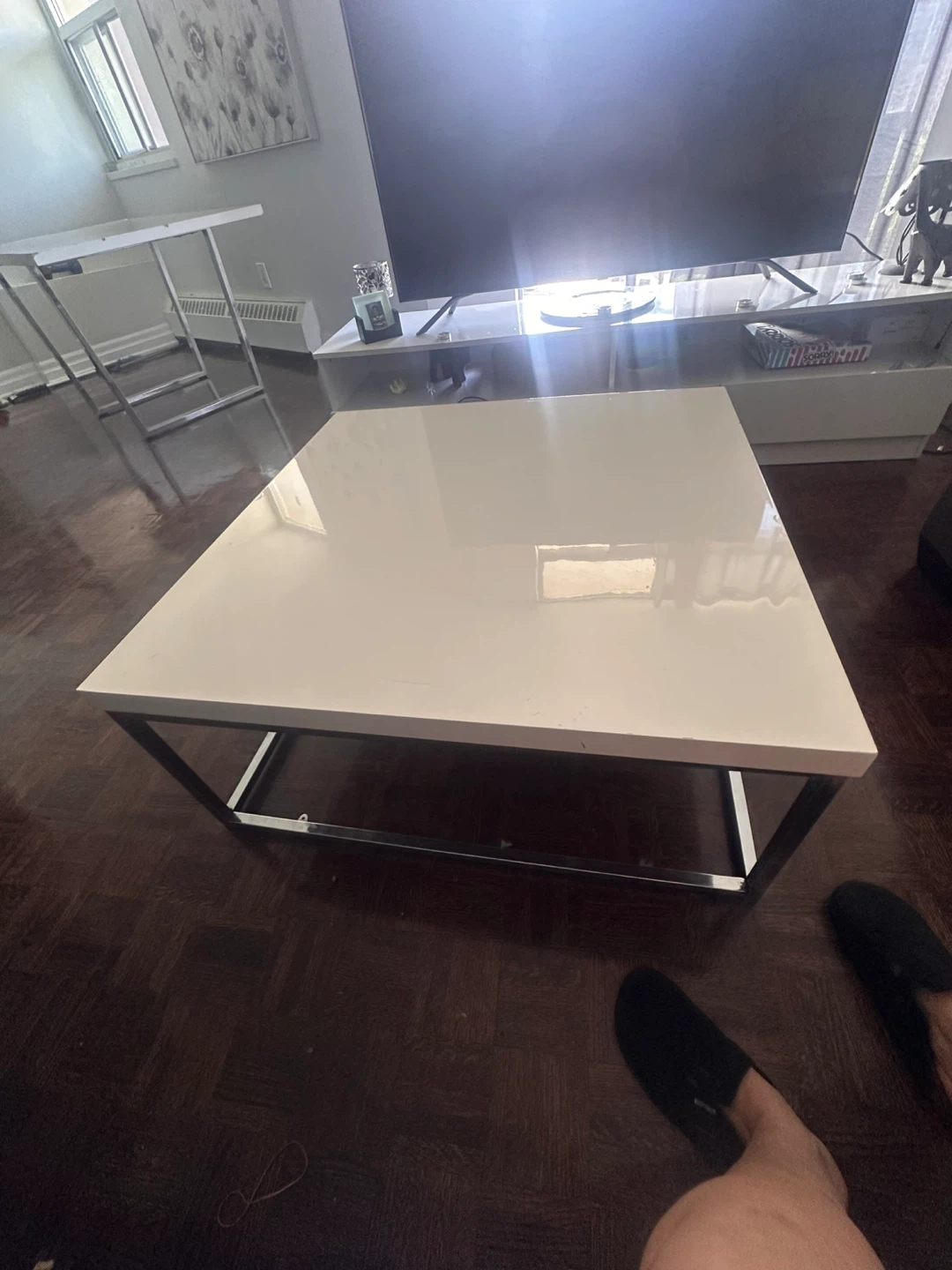Modern White Square Coffee Table - photo 2
