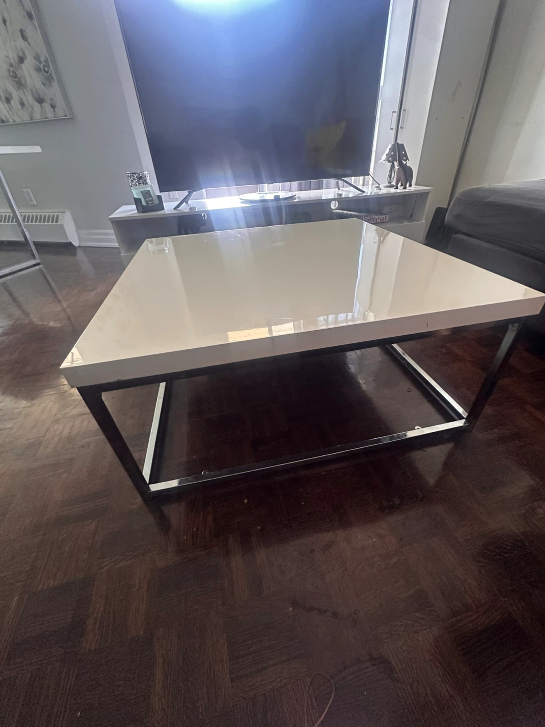 Modern White Square Coffee Table - photo 4