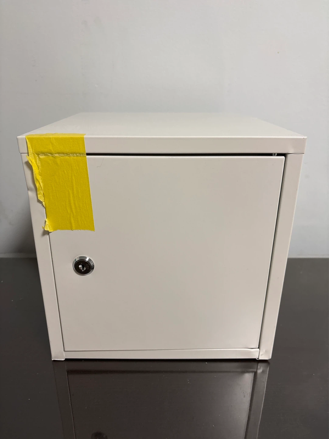 White Lockable Metal Cabinet – Brand New