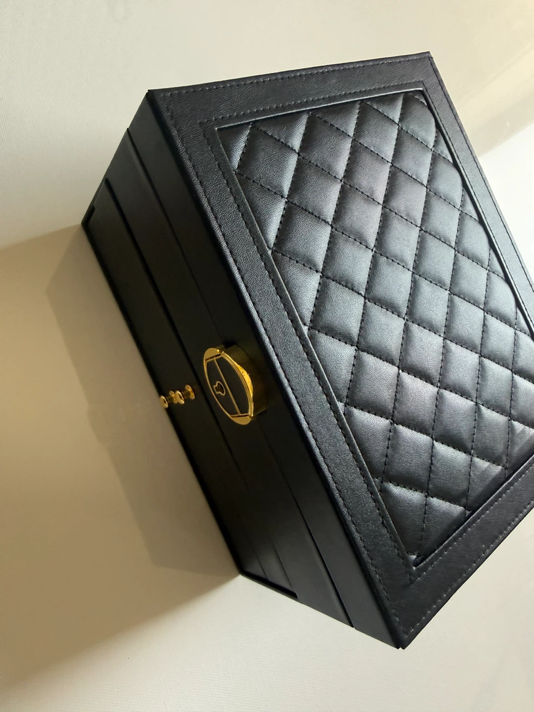 Black Quilted Jewelry Box Organizer - photo 2