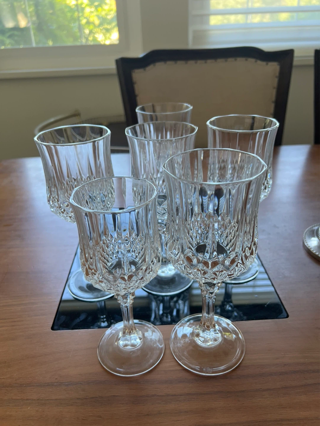 Set of 6 Crystal Wine Glasses - photo 2