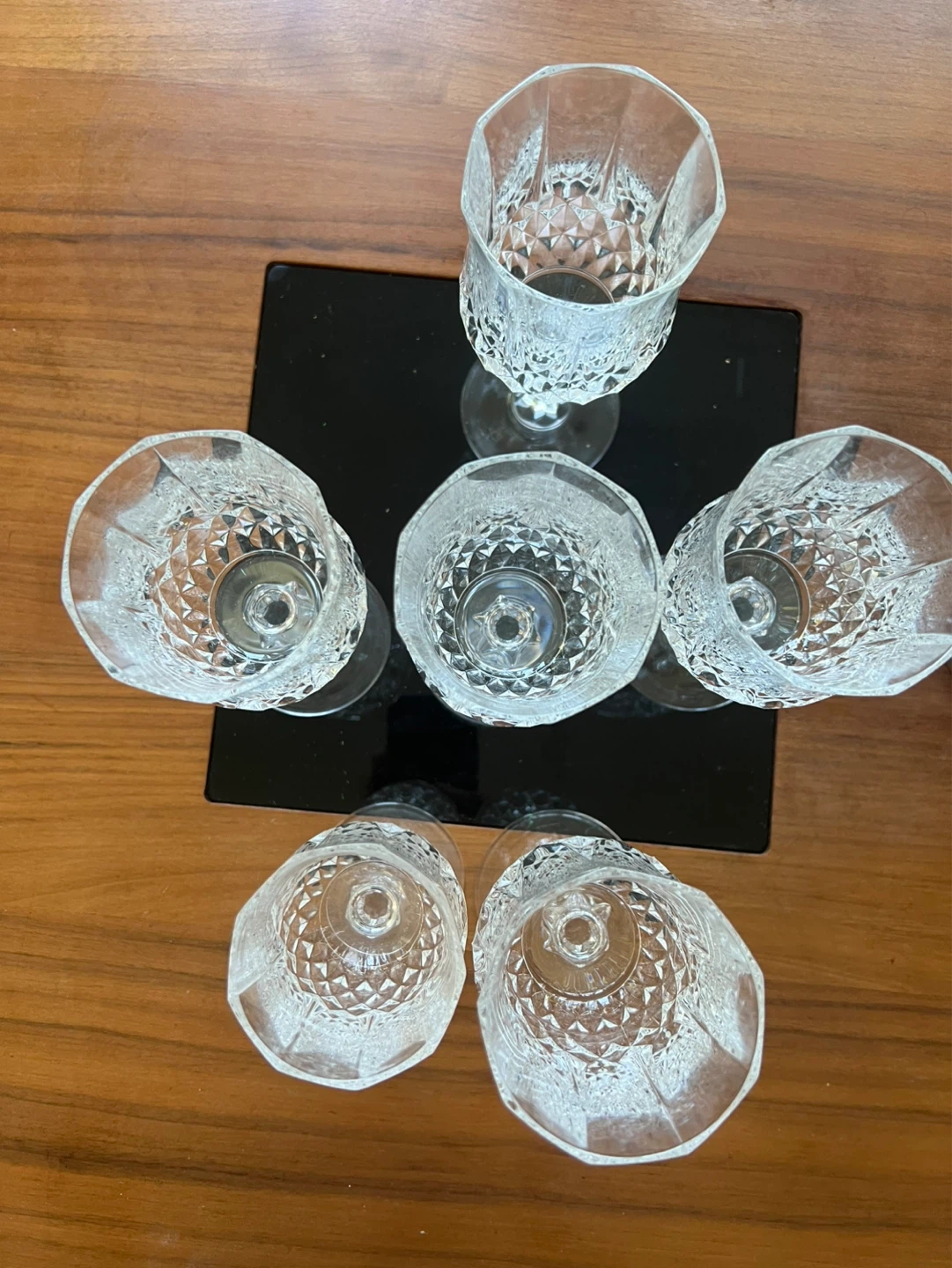 Set of 6 Crystal Wine Glasses - photo 3
