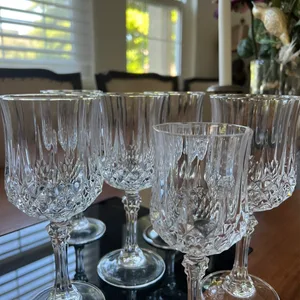 Set of 6 Crystal Wine Glasses