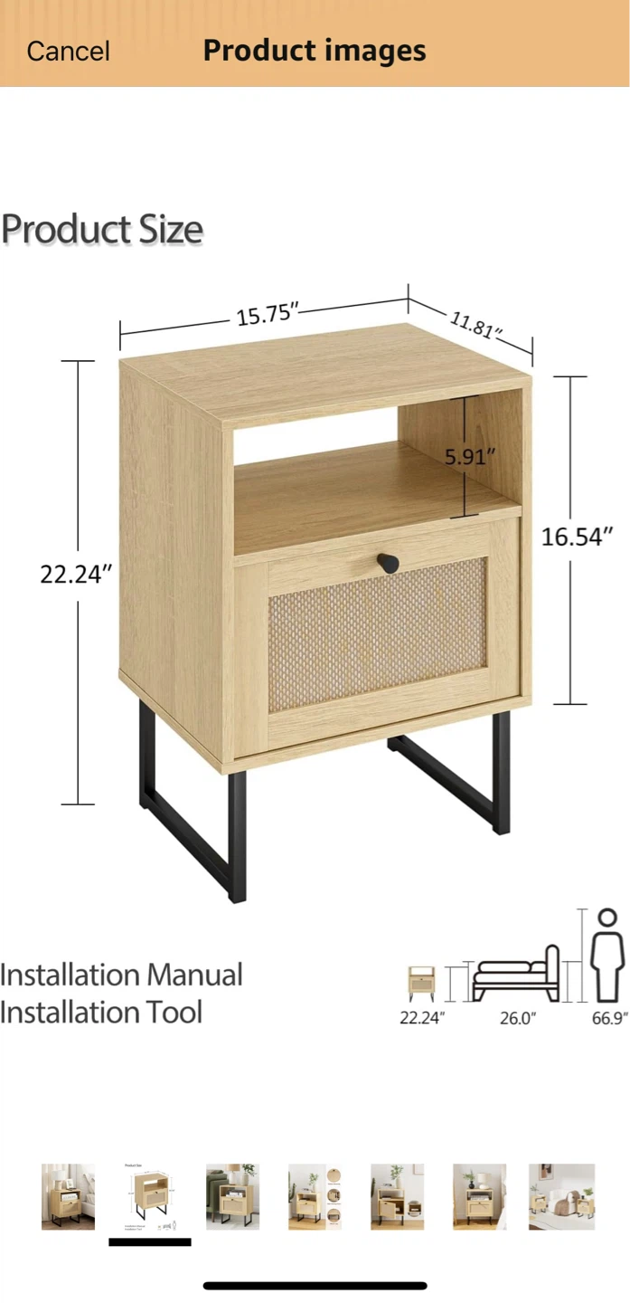 Brand New Nightstand w/ Drawer - photo 5