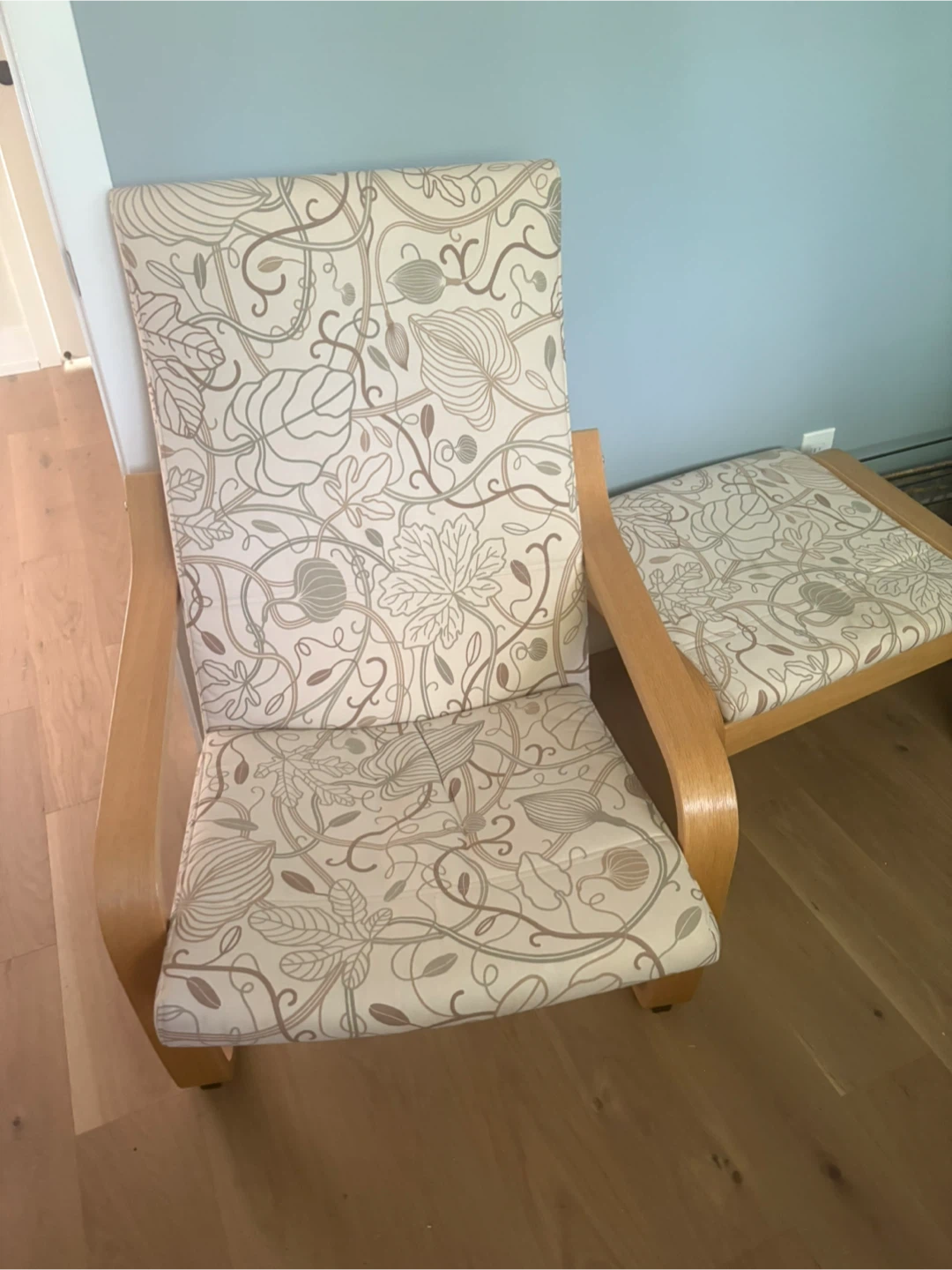 IKEA Poang Chair and Footstool - photo 2