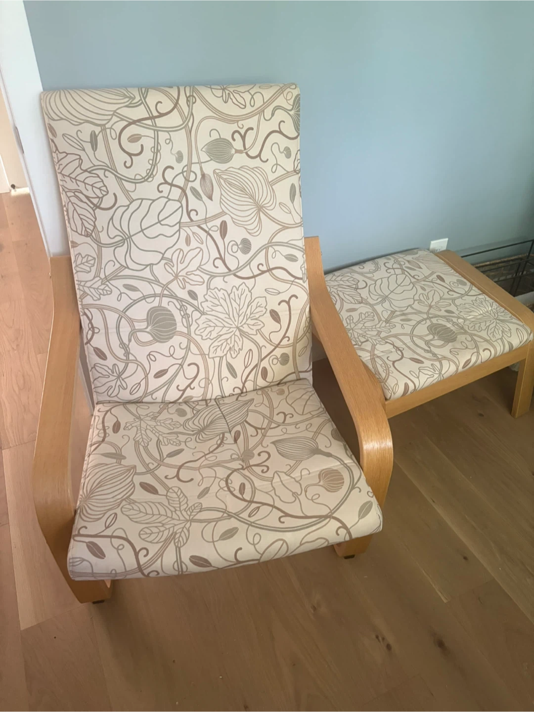 IKEA Poang Chair and Footstool - photo 3