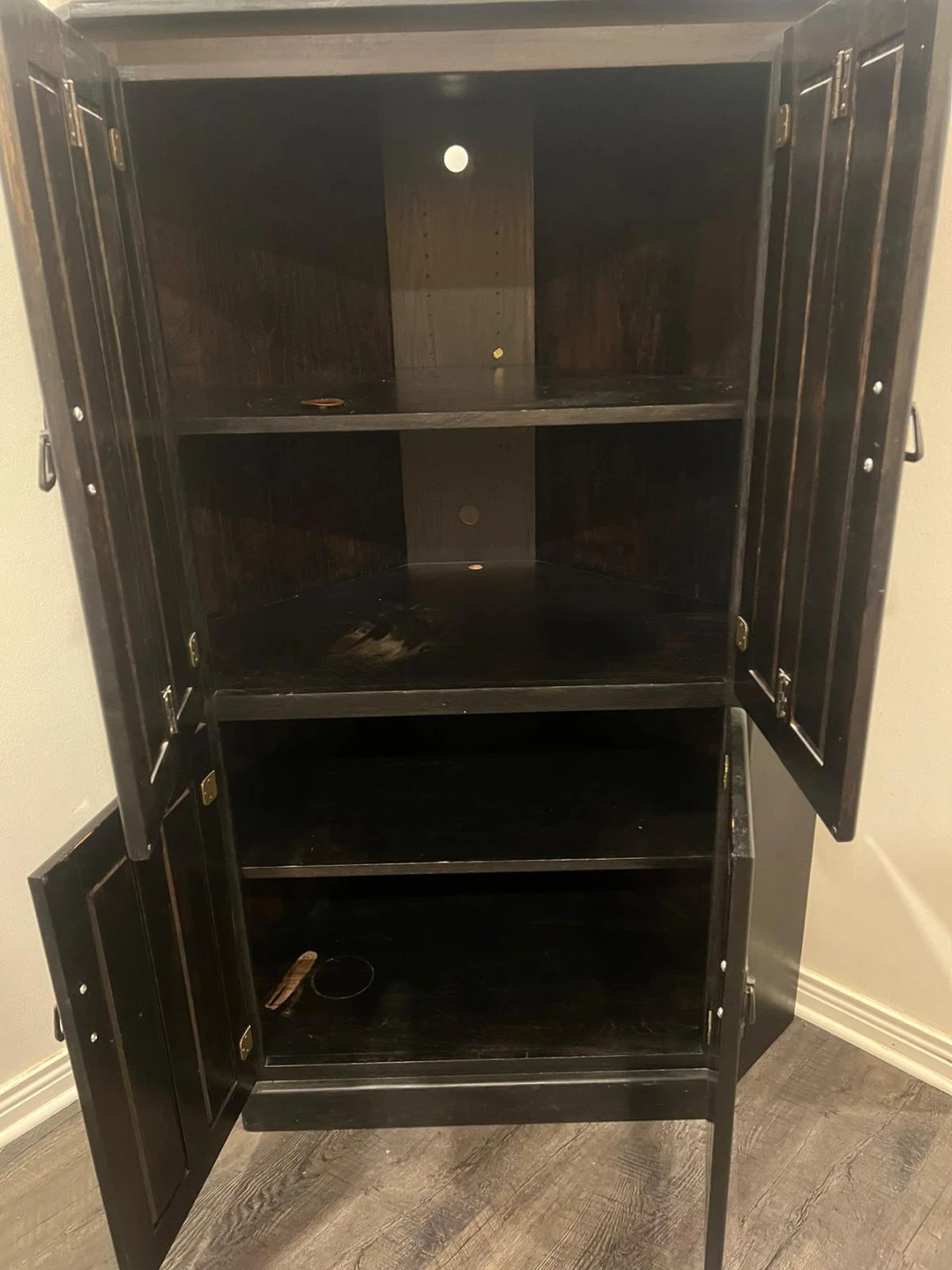 Dark Wood Corner Cabinet