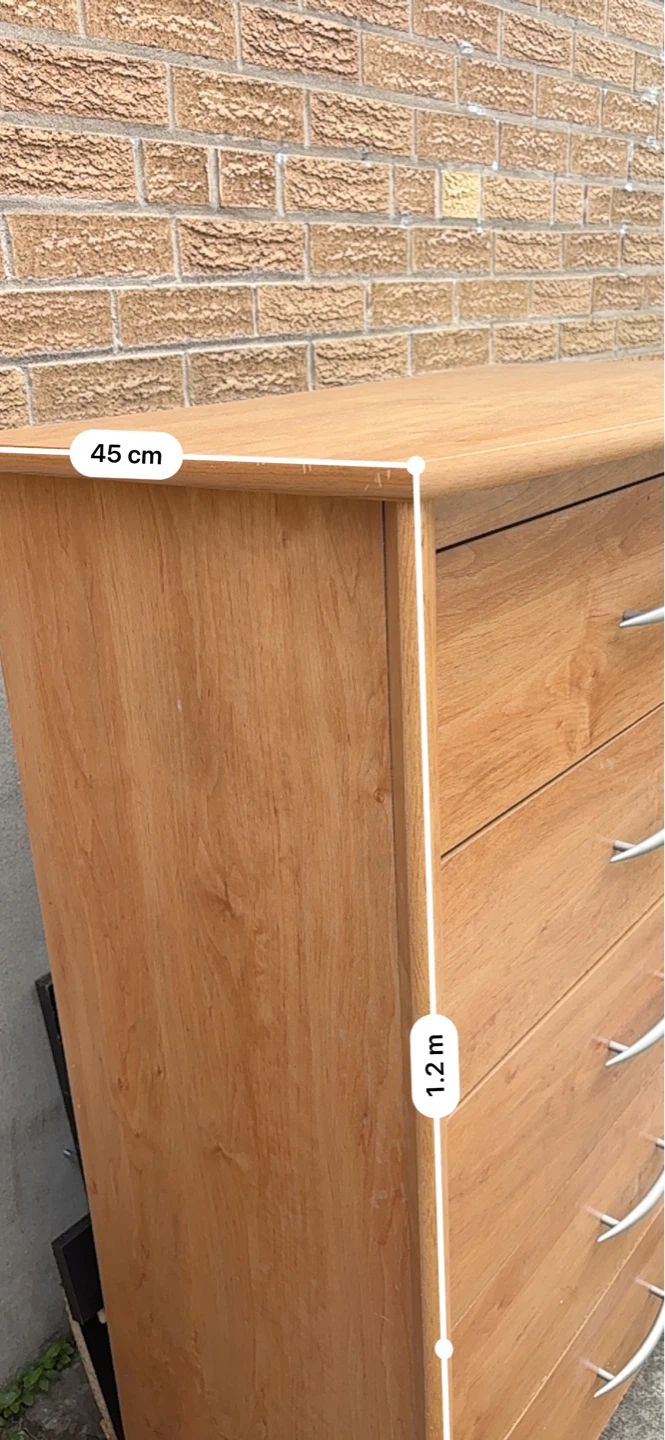 Wooden Dresser with 5 Drawers - photo 5