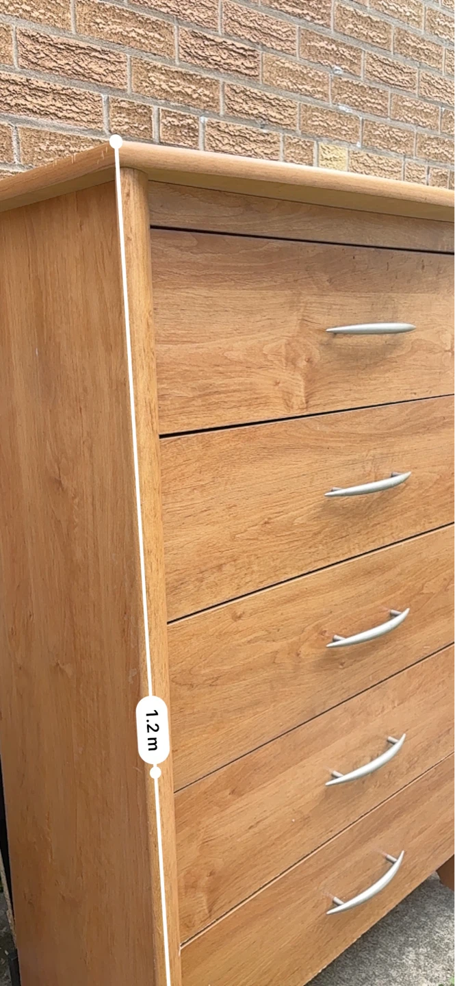 Wooden Dresser with 5 Drawers - photo 4