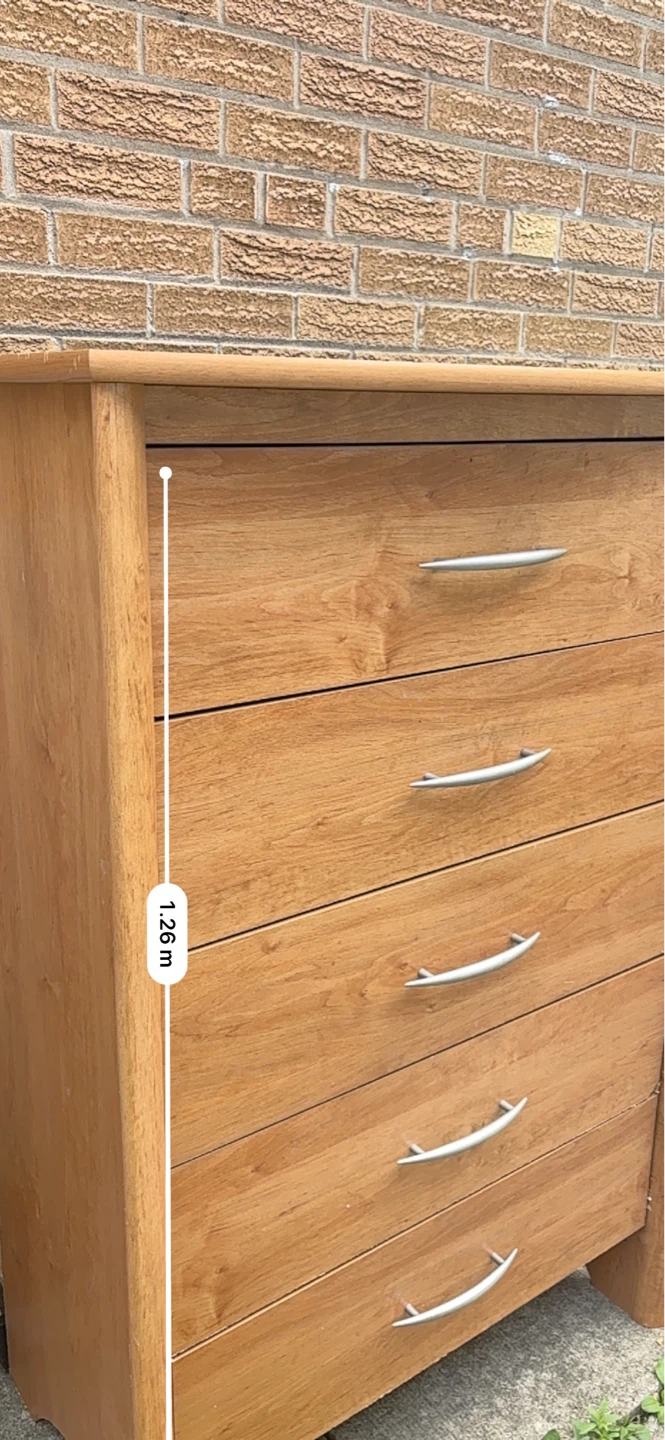 Wooden Dresser with 5 Drawers - photo 3