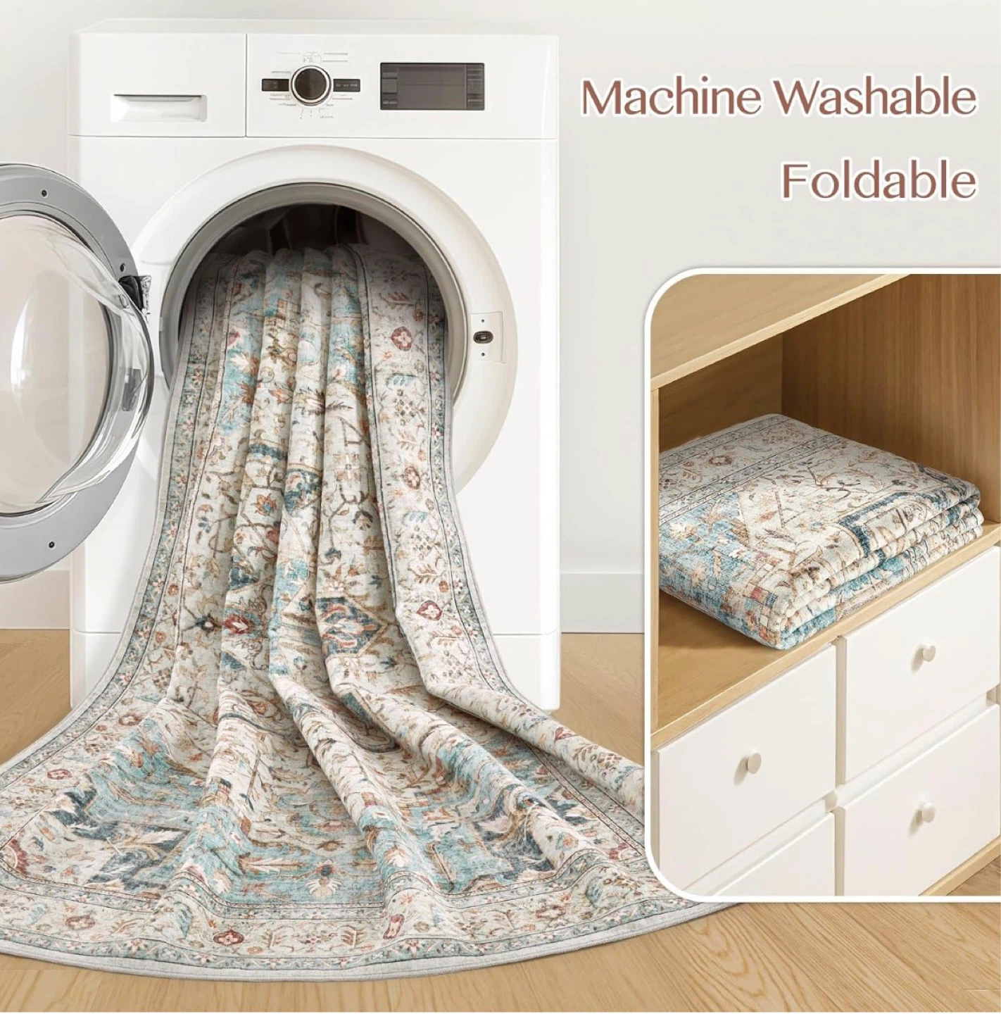 8x10 Machine Washable Foldable Area Rug - photo 4